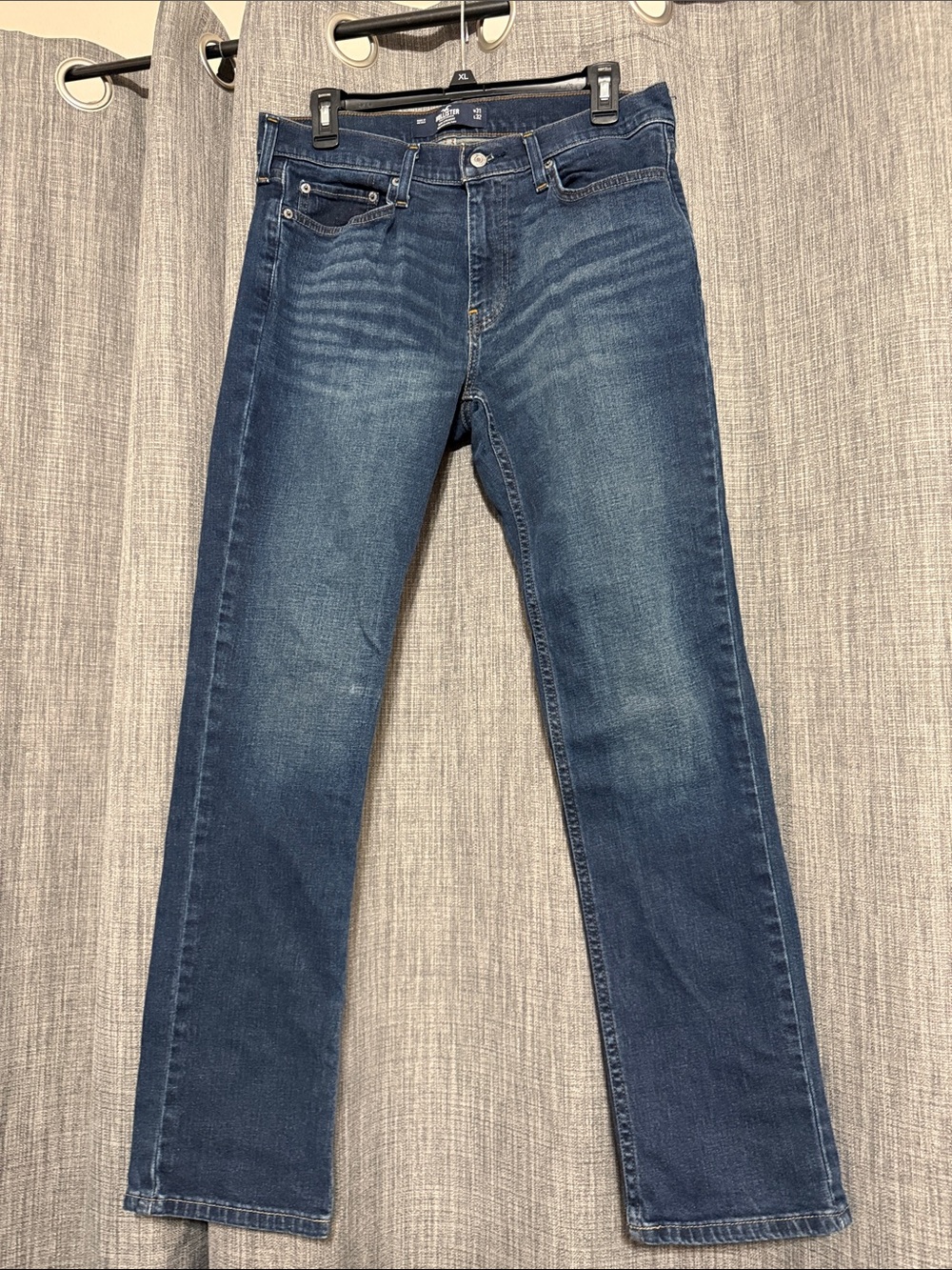 Hollister Men's Mid/Dark Blue Slim Straight Jeans